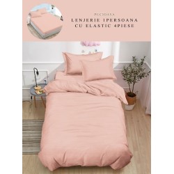                                           Lenjerii de pat 4 Piese Damasc  - 1 Persoana 