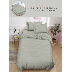                                                Lenjerii de pat 4 Piese Damasc  - 1 Persoana 