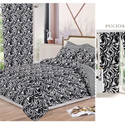                                                    Lenjerie de pat 2 persoane 6 piese cu Draperii 2 piese