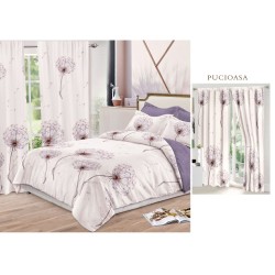                                                    Lenjerie de pat 2 persoane 6 piese cu Draperii 2 piese