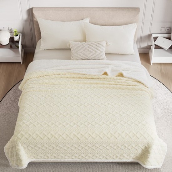                                       Pătură Cocolino 3D cu Blăniță si Carouri 200x230 CM