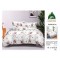                                                         Lenjerie de Pat 4 Piese pentru 2 Persoane, Cearceaf cu Elastic, Imprimeu Elegant Modern