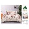                                                        Lenjerie de Pat 4 Piese pentru 2 Persoane, Cearceaf cu Elastic, Imprimeu Elegant Modern