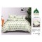                                                         Lenjerie de Pat 4 Piese pentru 2 Persoane, Cearceaf cu Elastic, Imprimeu Elegant Modern