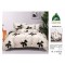                                                         Lenjerie de Pat 4 Piese pentru 2 Persoane, Cearceaf cu Elastic, Imprimeu Elegant Modern