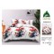                                                         Lenjerie de Pat 4 Piese pentru 2 Persoane, Cearceaf cu Elastic, Imprimeu Elegant Modern