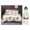                                                        Lenjerie de Pat 4 Piese pentru 2 Persoane, Cearceaf cu Elastic, Imprimeu Elegant Modern