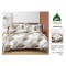                                                         Lenjerie de Pat 4 Piese pentru 2 Persoane, Cearceaf cu Elastic, Imprimeu Elegant Modern