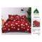                                                         Lenjerie de Pat 4 Piese pentru 2 Persoane, Cearceaf cu Elastic, Imprimeu Elegant Modern