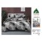                                                        Lenjerie de Pat 4 Piese pentru 2 Persoane, Cearceaf cu Elastic, Imprimeu Elegant Modern