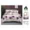                                                         Lenjerie de Pat 4 Piese pentru 2 Persoane, Cearceaf cu Elastic, Imprimeu Elegant Modern