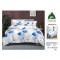                                                         Lenjerie de Pat 4 Piese pentru 2 Persoane, Cearceaf cu Elastic, Imprimeu Elegant Modern