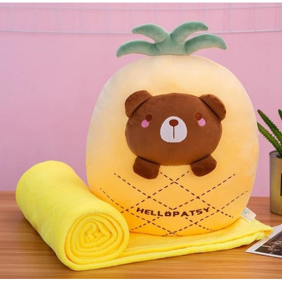                                     Accesoriu de Relaxare 3-în-1: Pernă, Pătură Pufoasă și Încălzitor Mâini Colecția "Soft Buddies" 