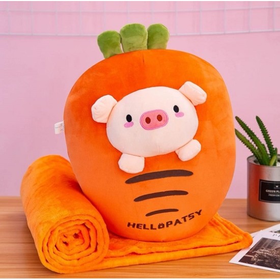                                     Accesoriu de Relaxare 3-în-1: Pernă, Pătură Pufoasă și Încălzitor Mâini Colecția "Soft Buddies" 