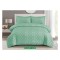                                                      Lenjerii de pat 4 Piese Broderie Cearceaf cu Elastic
