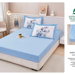                                                      Husa Finet 3 Piese Bleu Uni 160x200CM