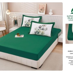                                                      Husa Finet 3 Piese Verde Uni 160x200CM