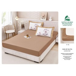                                                      Husa Finet 3 Piese Maro Uni 160x200CM