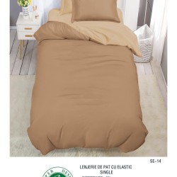                                                   Set Pat 4 Piese „Super Design Pucioasa” – Ediție Bicoloră cu Cearceaf de Pat cu Elastic