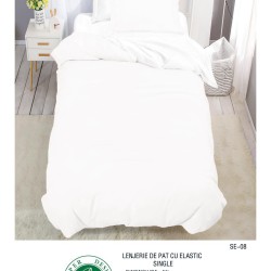                                                   Set Pat 4 Piese „Super Design Pucioasa” –  Cearceaf de Pat cu Elastic