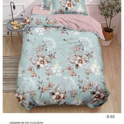                                                  Set Pat 4 Piese „Super Design Pucioasa” – Cearceaf cu Elastic