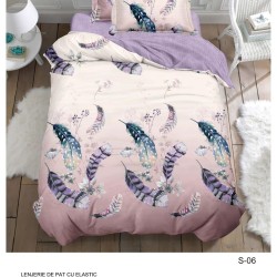                                                  Set Pat 4 Piese „Super Design Pucioasa” – Cearceaf cu Elastic