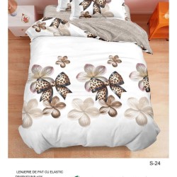                                                  Set Pat 4 Piese „Super Design Pucioasa” – Cearceaf cu Elastic