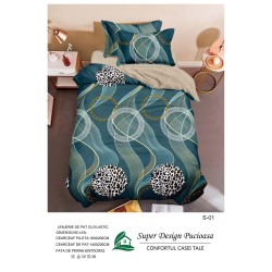                                                  Set Pat 4 Piese „Super Design Pucioasa” – Cearceaf cu Elastic