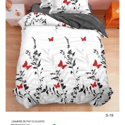                                                  Set Pat 4 Piese „Super Design Pucioasa” – Cearceaf cu Elastic