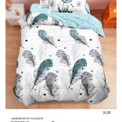                                                  Set Pat 4 Piese „Super Design Pucioasa” – Cearceaf cu Elastic