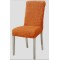                                               Huse Scaune Creponate Elastice, Set 6 Bucăți, Universale, Design Simplu, Orange
