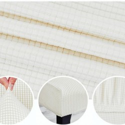                                                 Huse Scaune Elastice Lycra, Set 6 Bucăți, Universale, Lavabile, Protecție Scaun, Culoare Alb