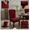                                               Huse Scaune Creponate Elastice, Set 6 Bucăți, Universale, Design Simplu, Bordo