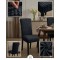                                               Huse Scaune Creponate Elastice, Set 6 Bucăți, Universale, Design Simplu, Gri Închis