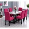                                                  Huse Scaune Elastice Lycra, Set 6 Bucăți, Universale, Lavabile, Protecție Scaun, Roz Ciclam
