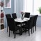                                                  Huse Scaune Elastice Lycra, Set 6 Bucăți, Universale, Lavabile, Protecție Scaun,Culoare Negru