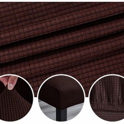                                                 Huse Scaune Elastice Lycra, Set 6 Bucăți, Universale, Lavabile, Protecție Scaun, Culoare Maro