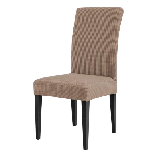                                                 Huse Scaune Elastice Lycra, Set 6 Bucăți, Universale, Lavabile, Protecție Scaun, Culoare Bej