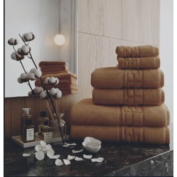  Set 6 Prosoape Premium din Bumbac 100%, Densitate 500 GSM, Textură Grecească – Bej Camel