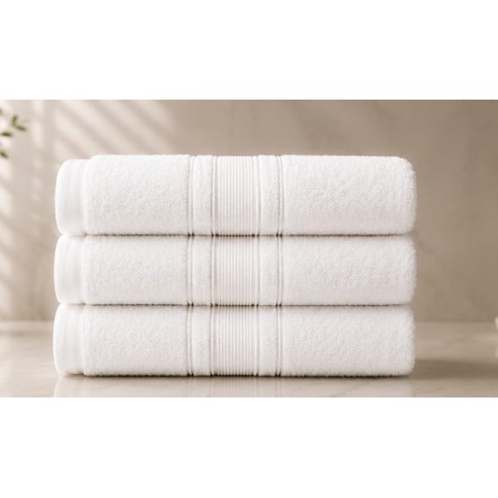  Set 3 Prosoape Medii de Față/Mâini Lux Prestige 650 GSM – 50x90 cm