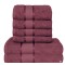  Set Prosoape Bumbac 6 Piese – 420 GSM, Mov, cu Bordură Decorativă