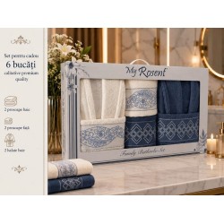                                                          Set Premium "Răsfăț în Familie" – 6 Piese din Bumbac 100% Natural, Cutie Cadou