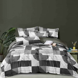                                 Lenjerie 4 piese 1 persoana cearceaf cu elastic