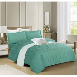                                       Lenjerie 4 Piese Jacqurad Premium Pat Dublu Cearceaf cu Elastic