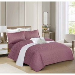                                       Lenjerie 4 Piese Jacqurad Premium Pat Dublu Cearceaf cu Elastic