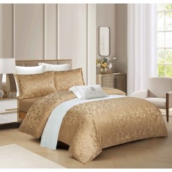                                       Lenjerie 4 Piese Jacqurad Premium Pat Dublu Cearceaf cu Elastic