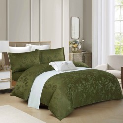                                       Lenjerie 4 Piese Jacqurad Premium Pat Dublu Cearceaf cu Elastic