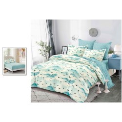                                               Lenjerie De Pat Finet 6 Piese Pat Dublu Cearceaf cu Elastic