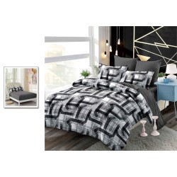                                               Lenjerie De Pat Finet 6 Piese Pat Dublu Cearceaf cu Elastic