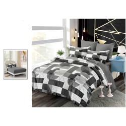                                               Lenjerie De Pat Finet 6 Piese Pat Dublu Cearceaf cu Elastic